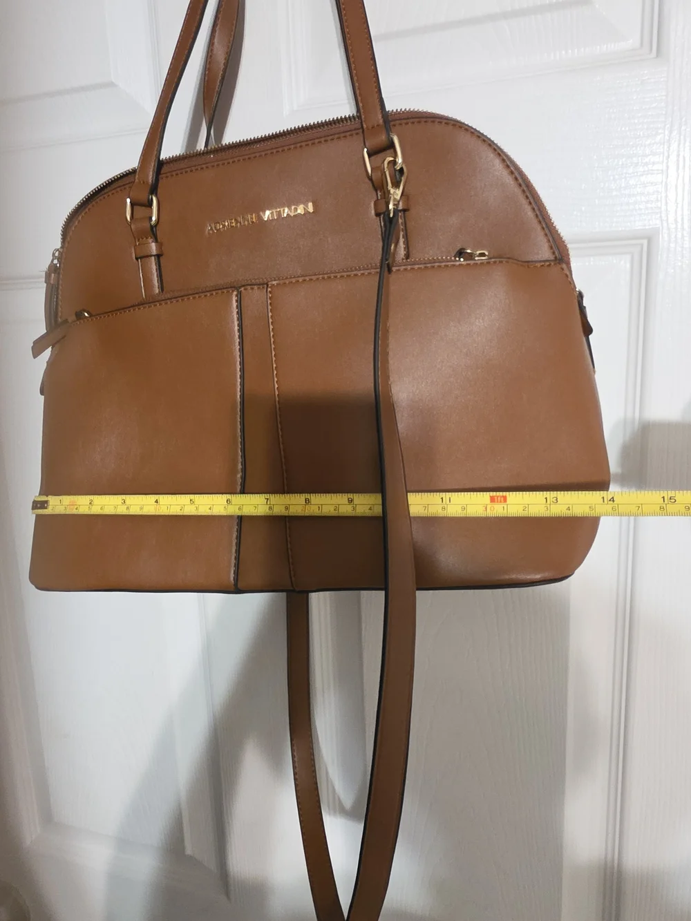 Adrianne Vittadni Brown Leather Tote Bag - Versatile Shoulder Bag